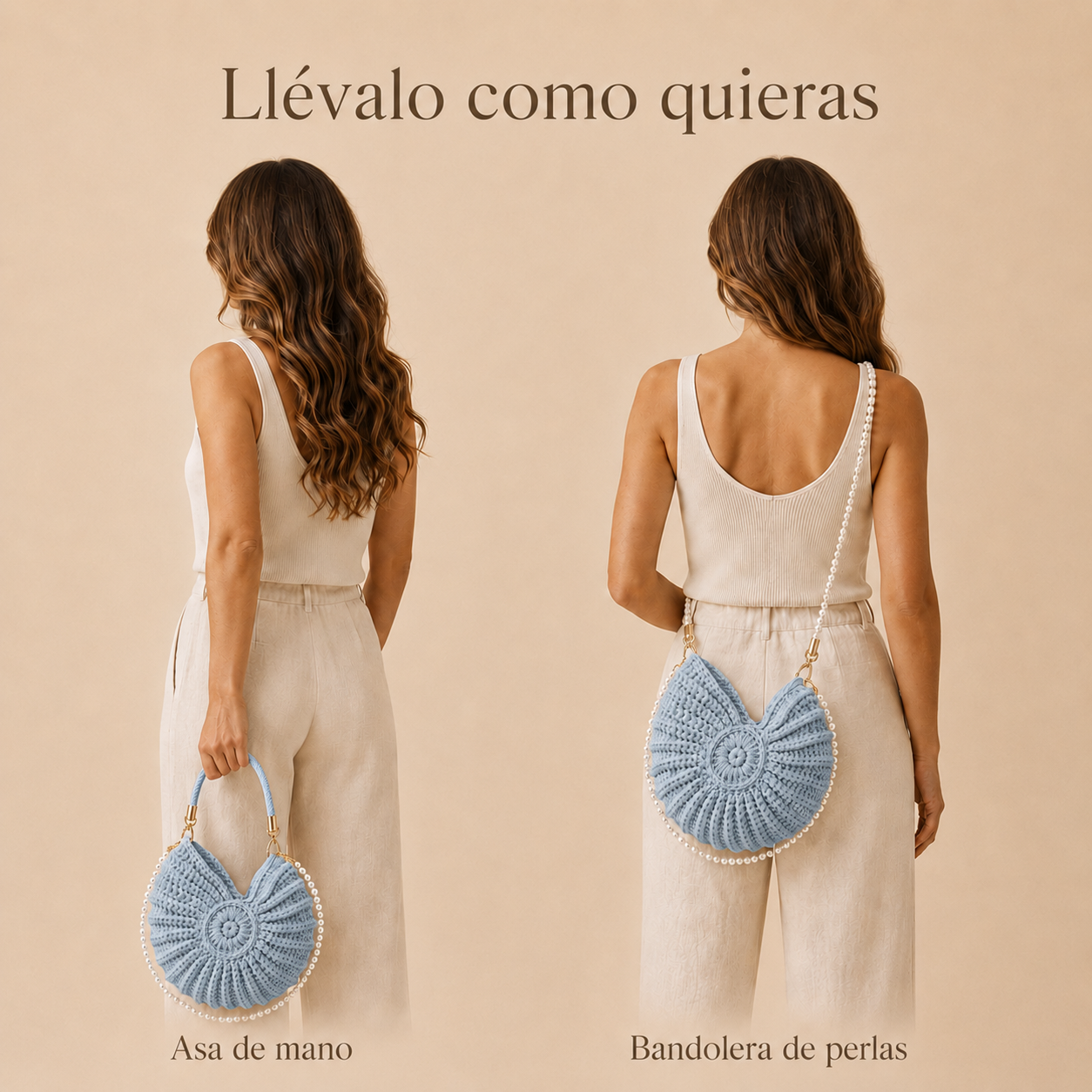 Bolso Caracola Crochet | Tejido a Mano