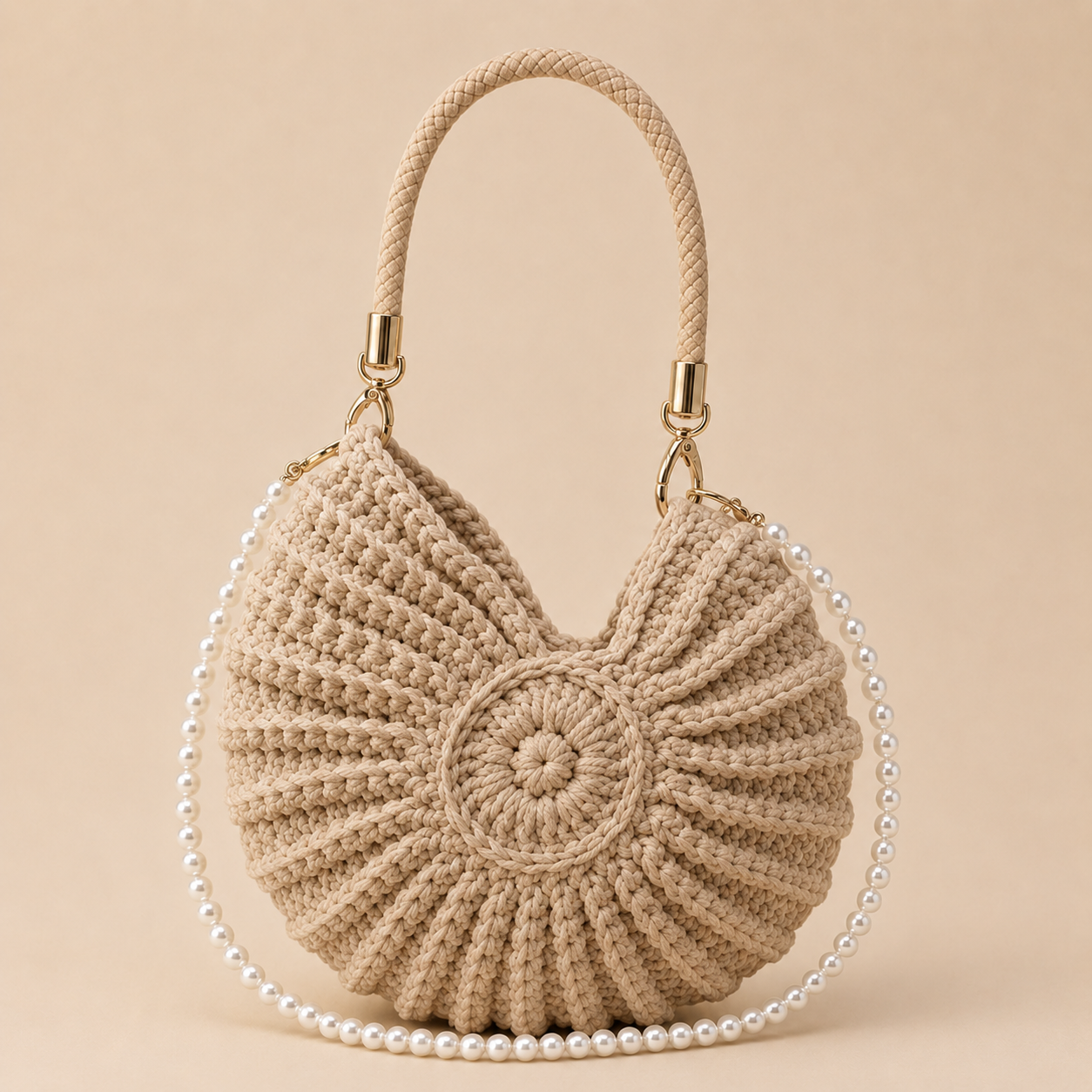 Bolso Caracola Crochet | Tejido a Mano